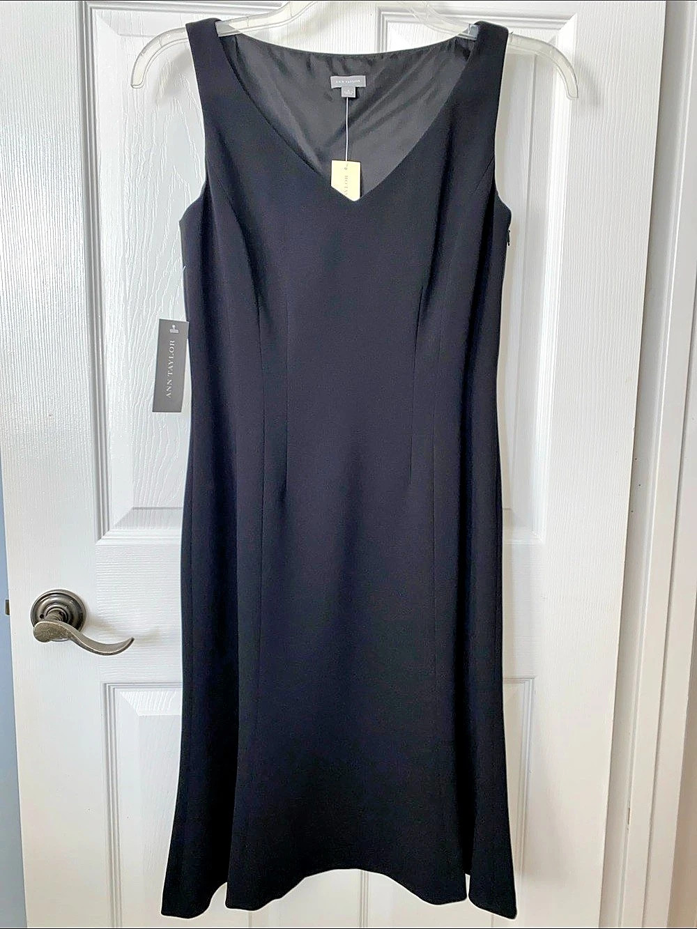 Ann Taylor Black Midi Dress Size 6 NWT